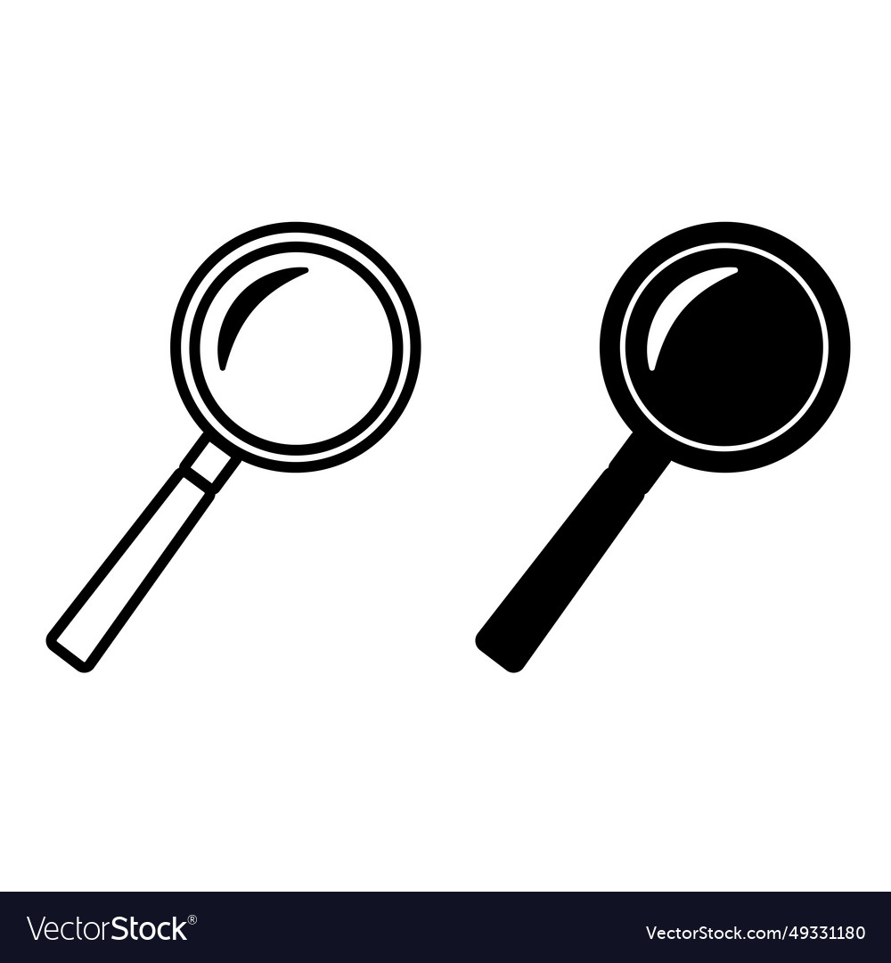 Magnifying glass icons Royalty Free Vector Image