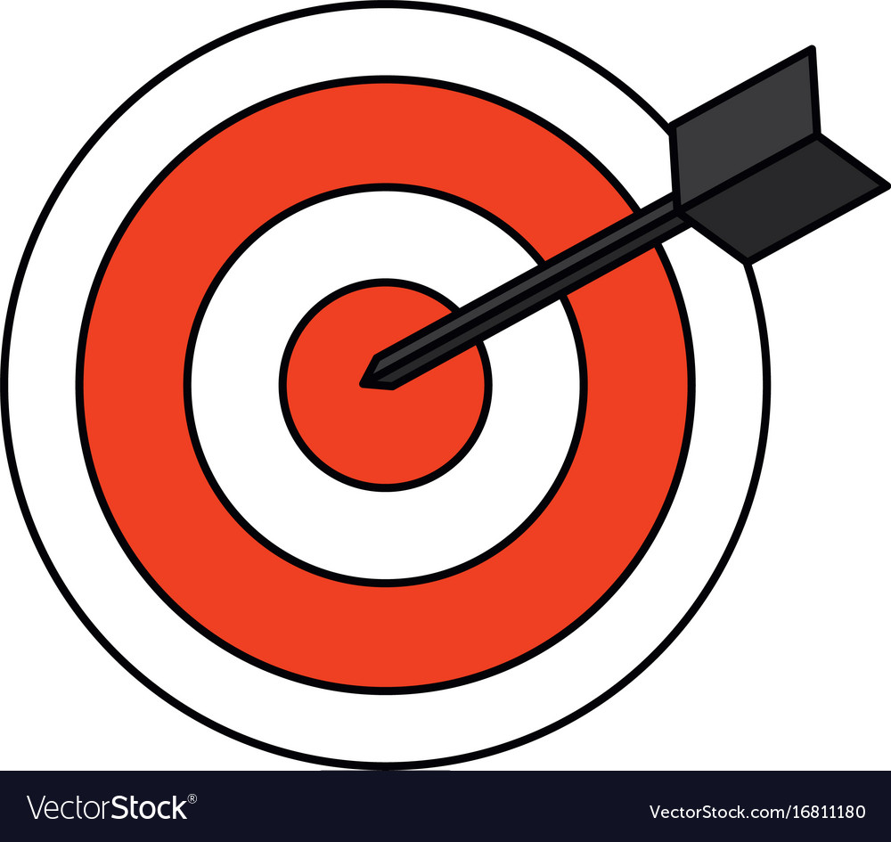 Target dartboard symbol Royalty Free Vector Image