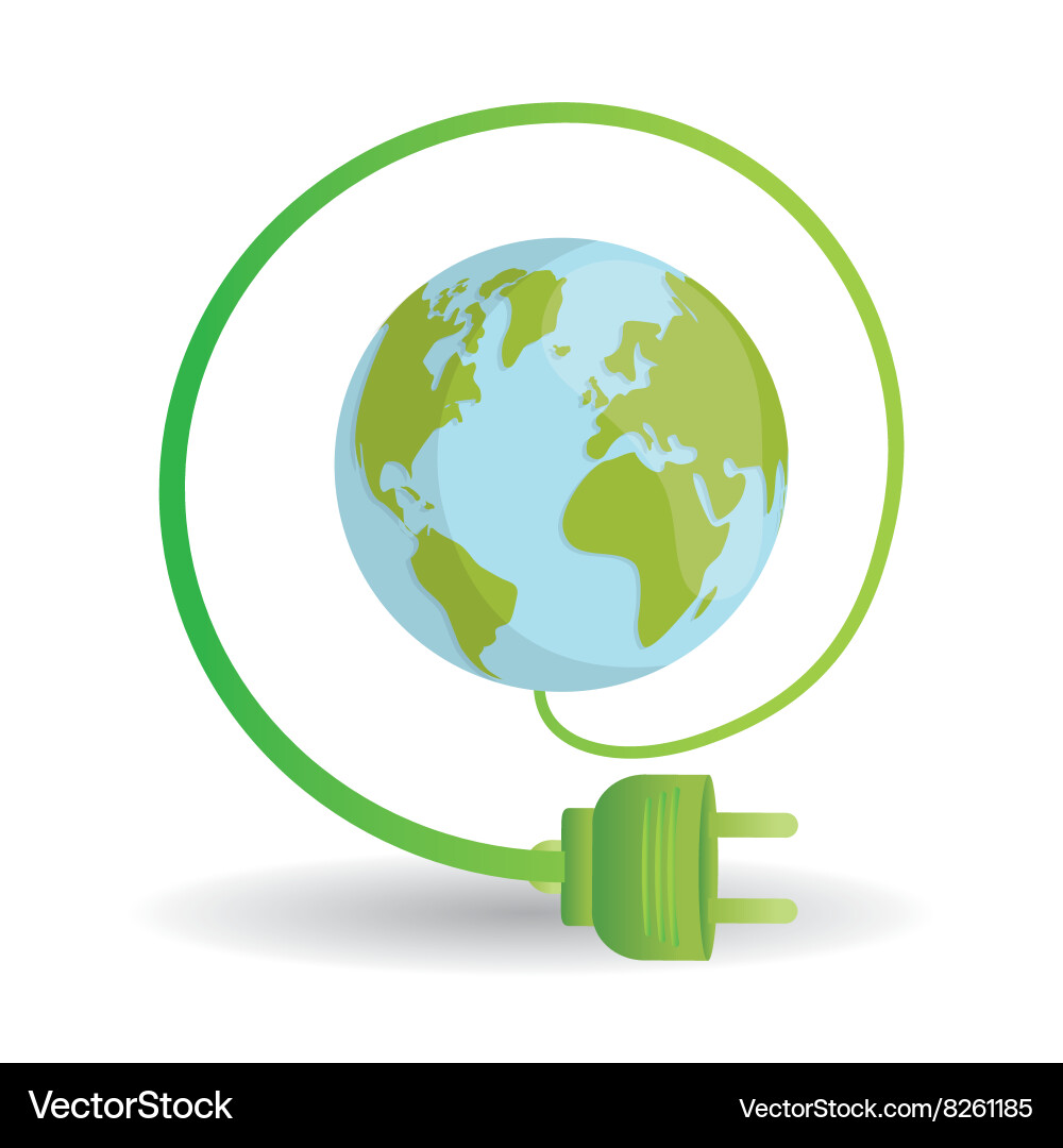 Eco plug design Royalty Free Vector Image - VectorStock