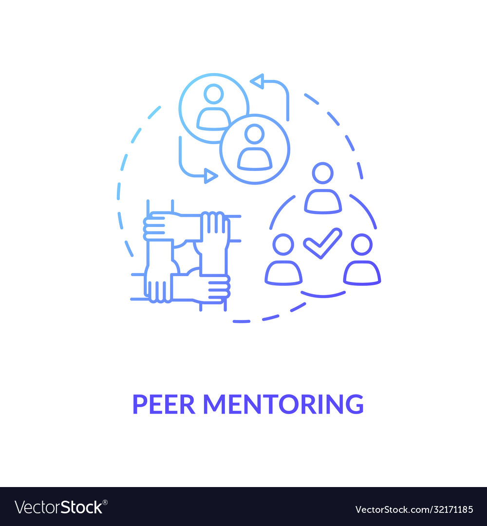 Peer mentoring concept icon Royalty Free Vector Image