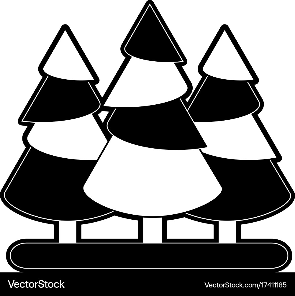 Pine tree forest icon image Royalty Free Vector Image