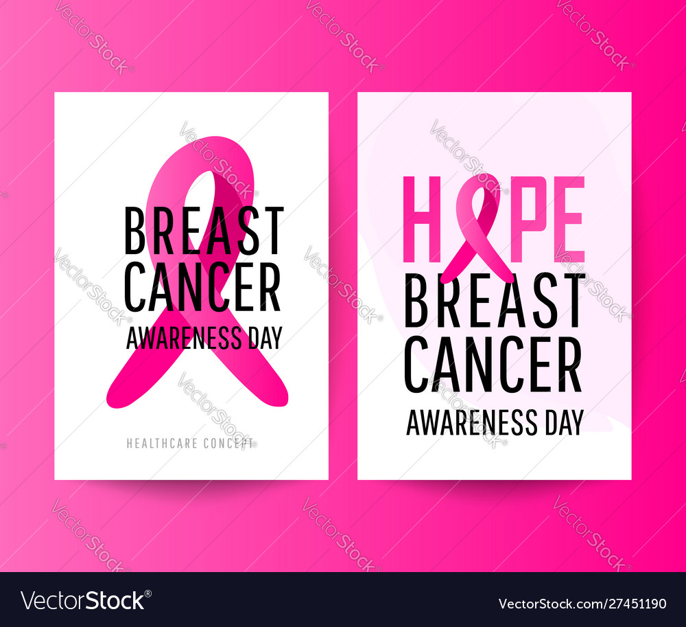 Breast cancer awareness calligraphy poster design