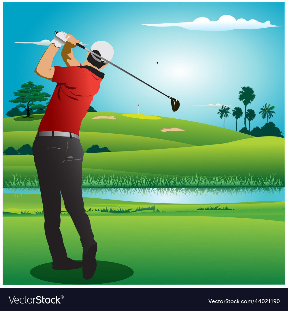 Golfing Royalty Free Vector Image - VectorStock