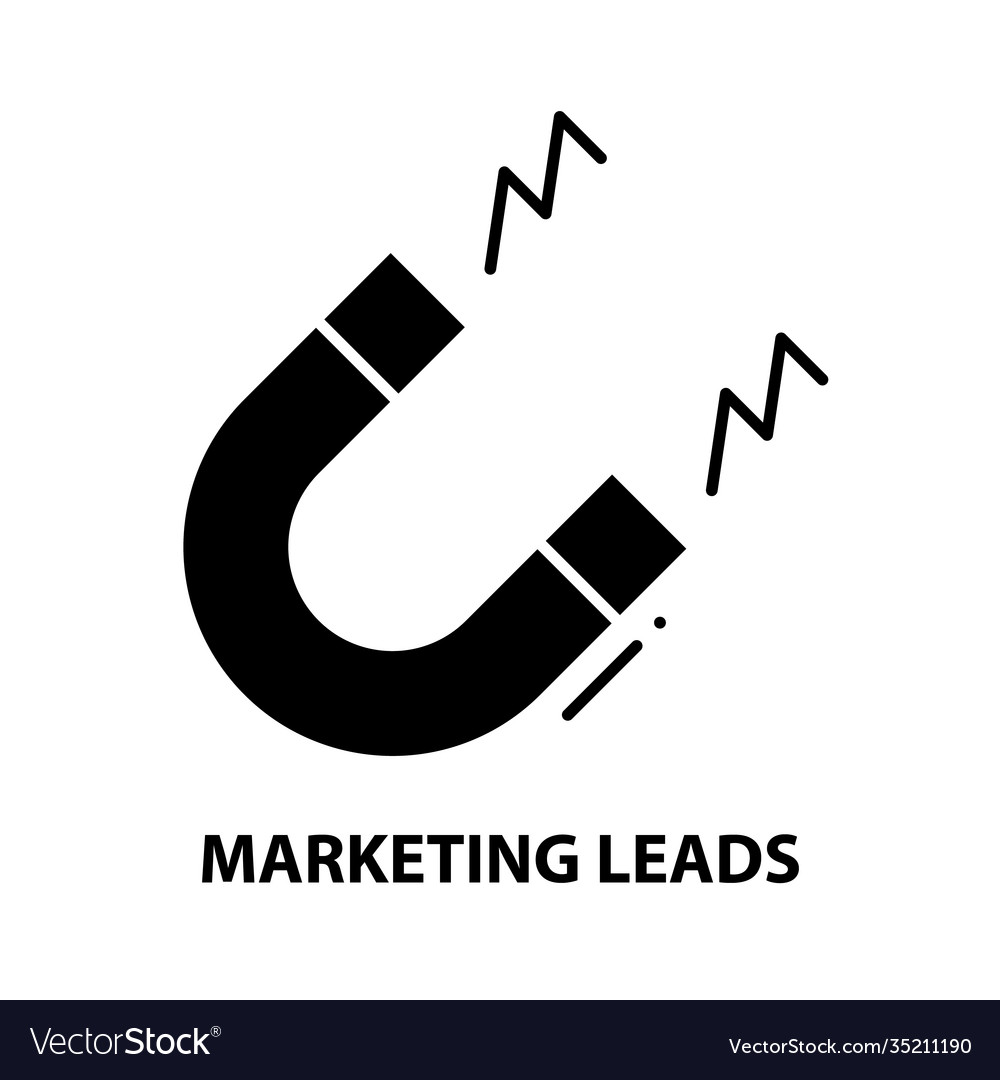 Marketing Leads Symbol schwarz Zeichen Lizenzfreier Vektor