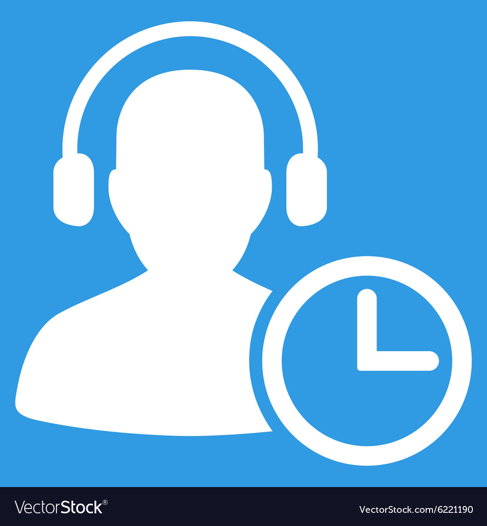 Operator time icon Royalty Free Vector Image - VectorStock