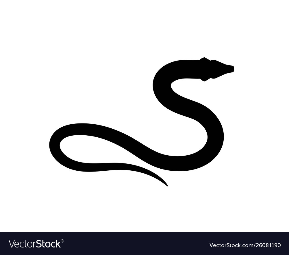 Snake icon silhouette Royalty Free Vector Image