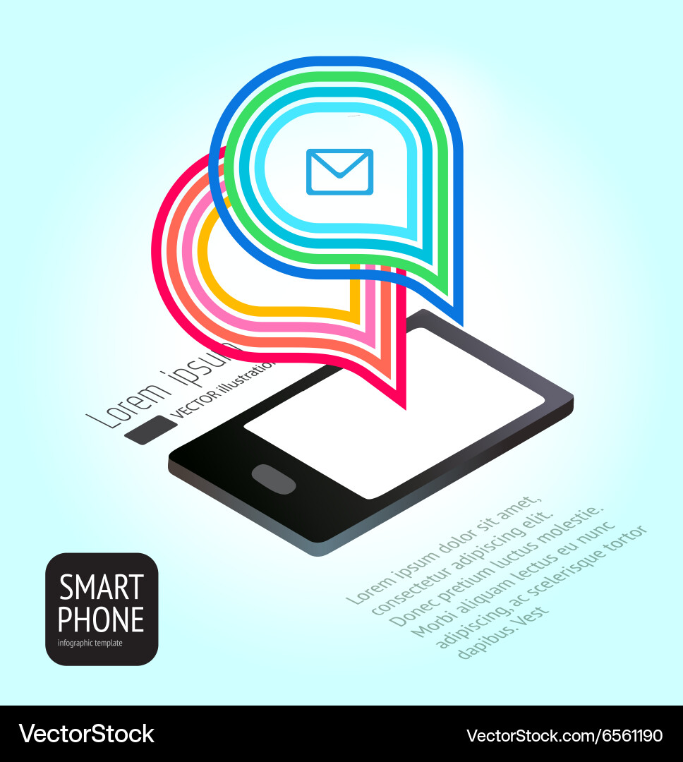Universal design smartphone Royalty Free Vector Image