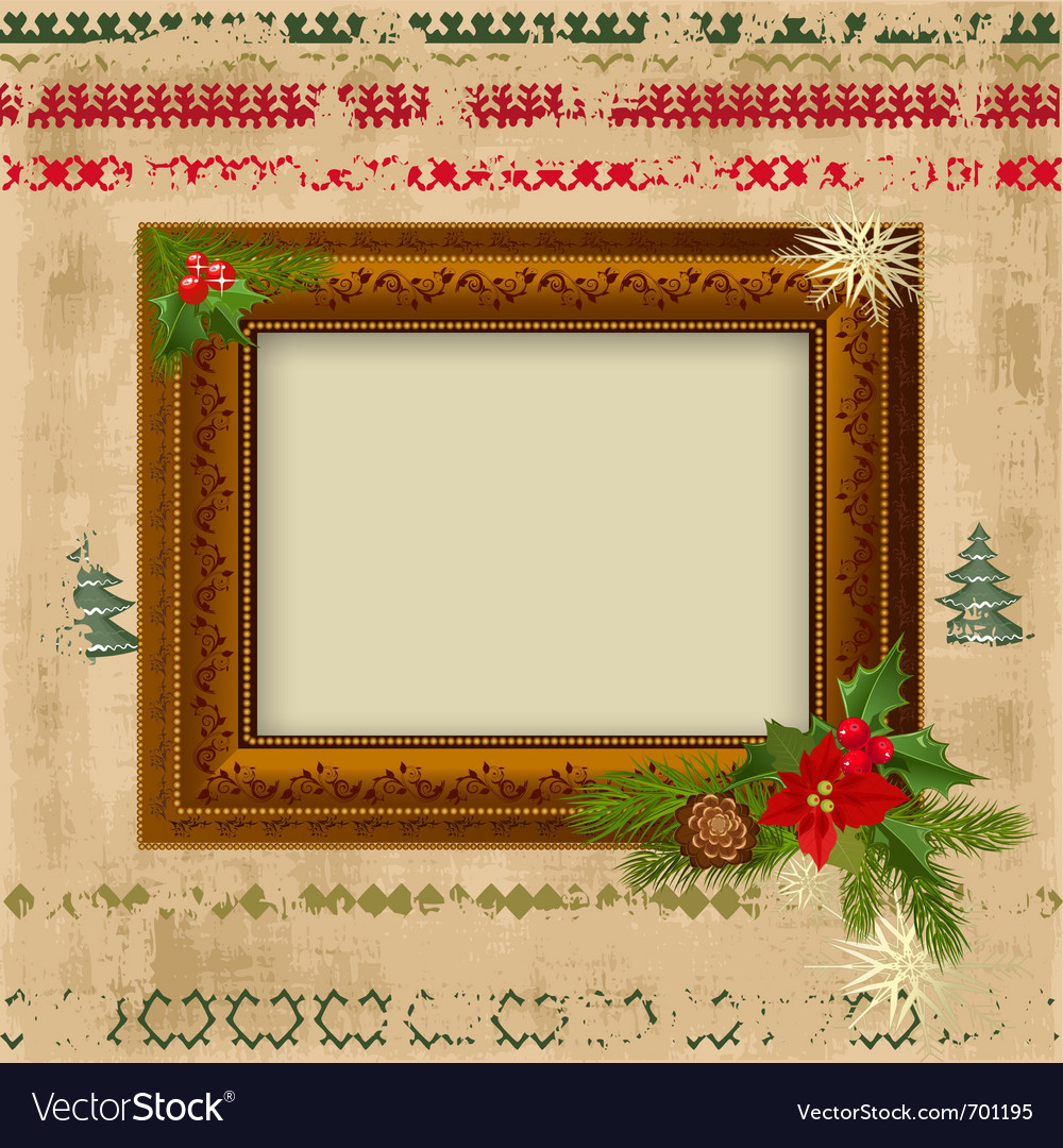 Decorative christmas frame design