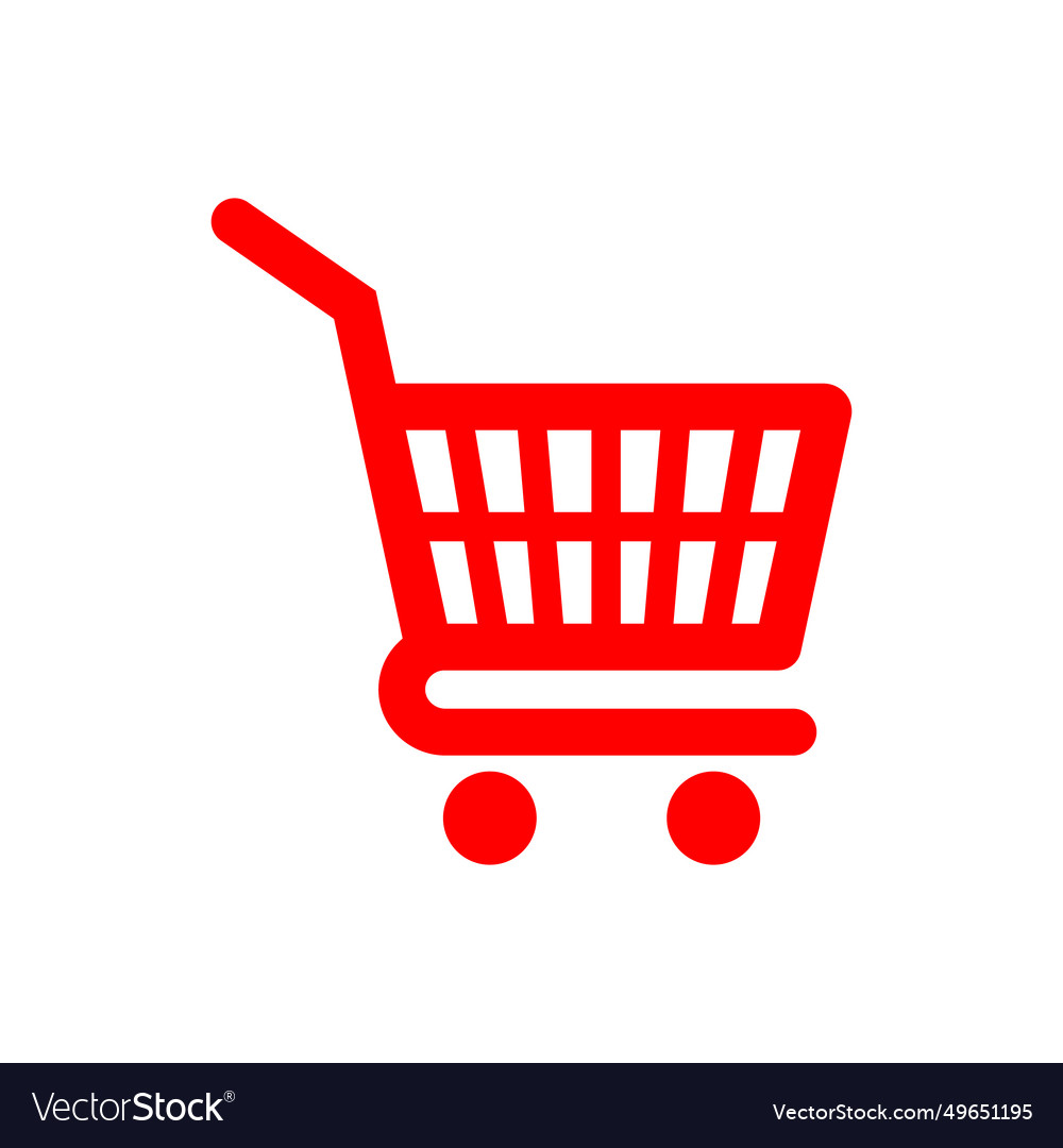 Eps10 shopping red icon Royalty Free Vector Image