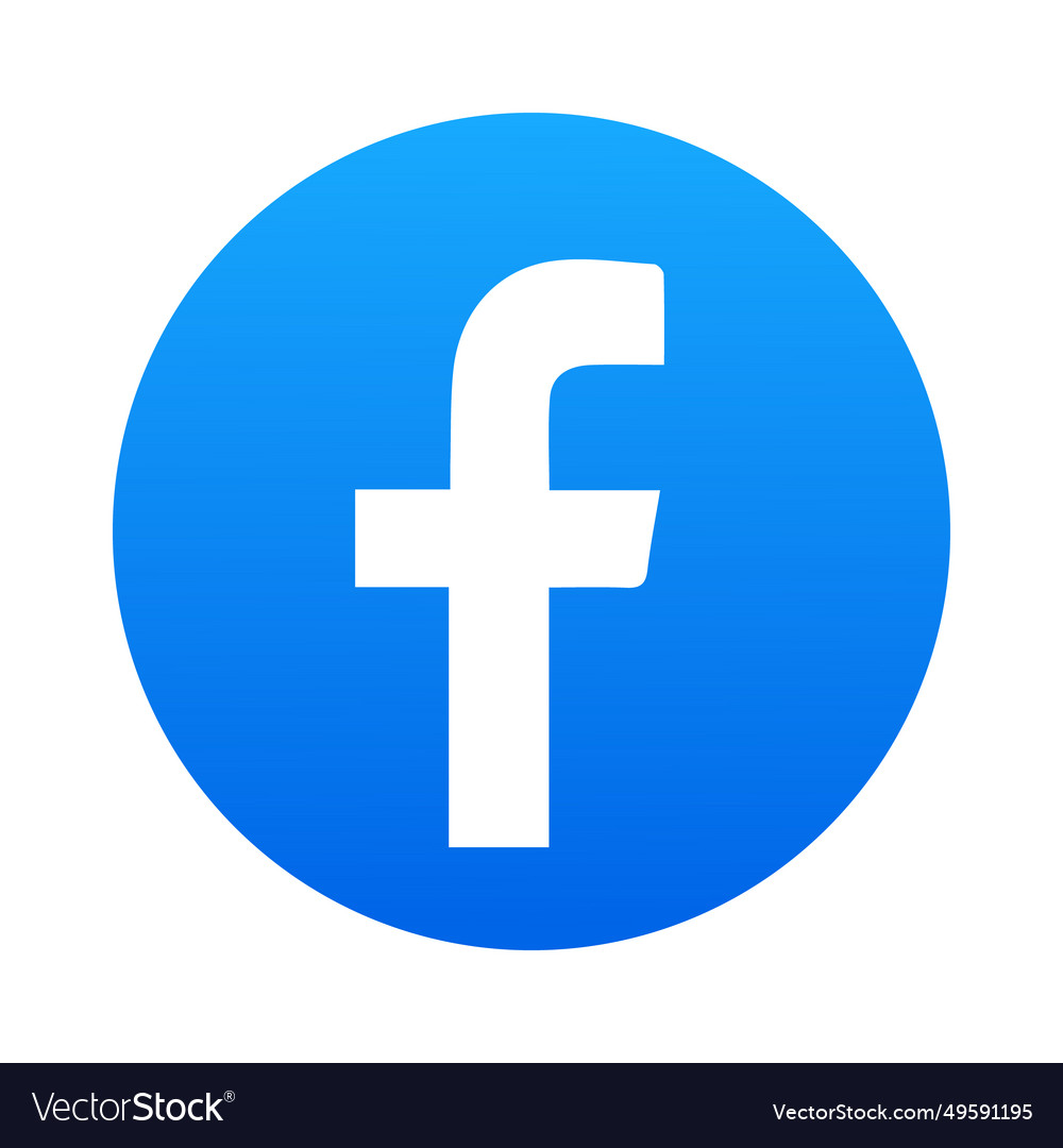 Facebook social media logo Royalty Free Vector Image