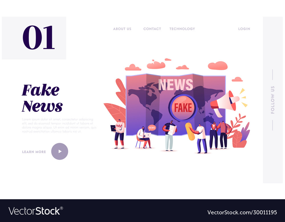 Fake news and gossips landing page template tiny