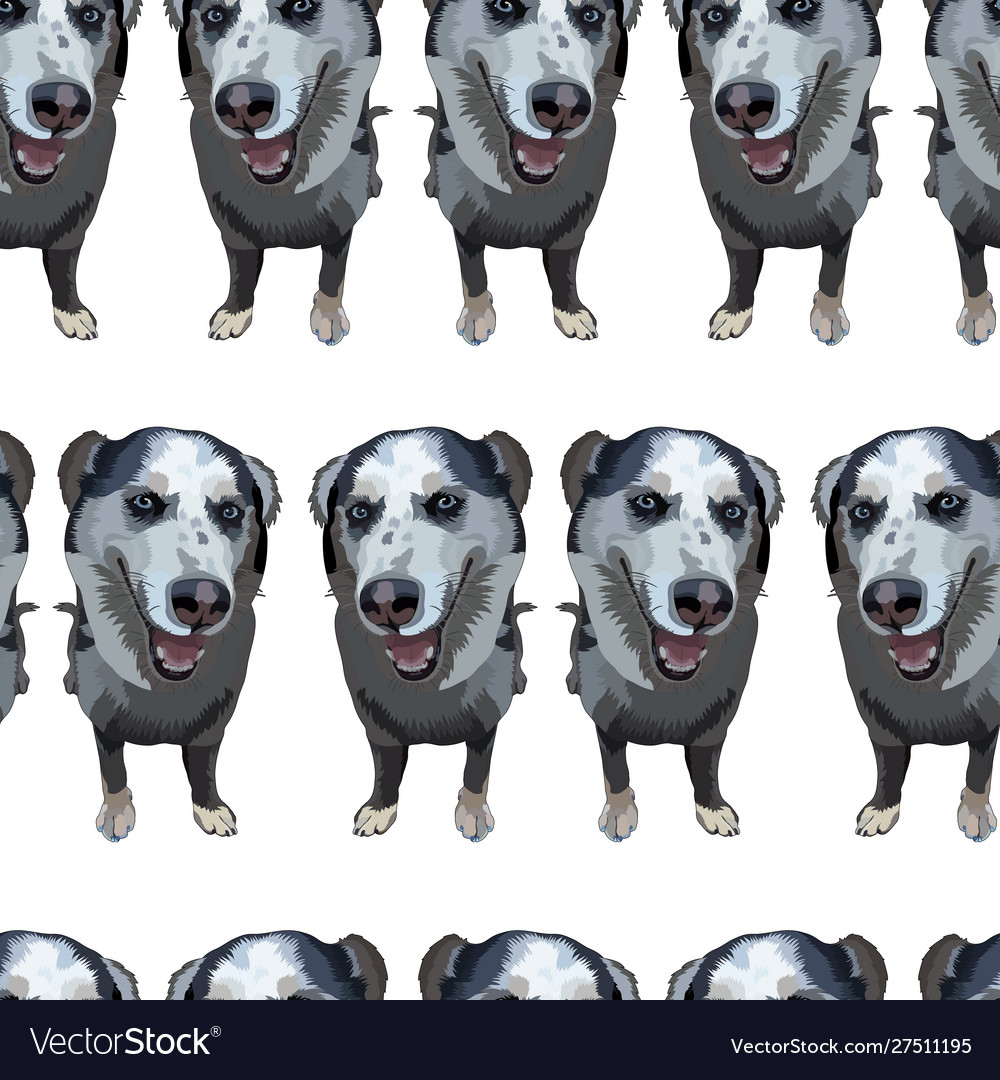 Seamless background with dogs Royalty Free Vector Image