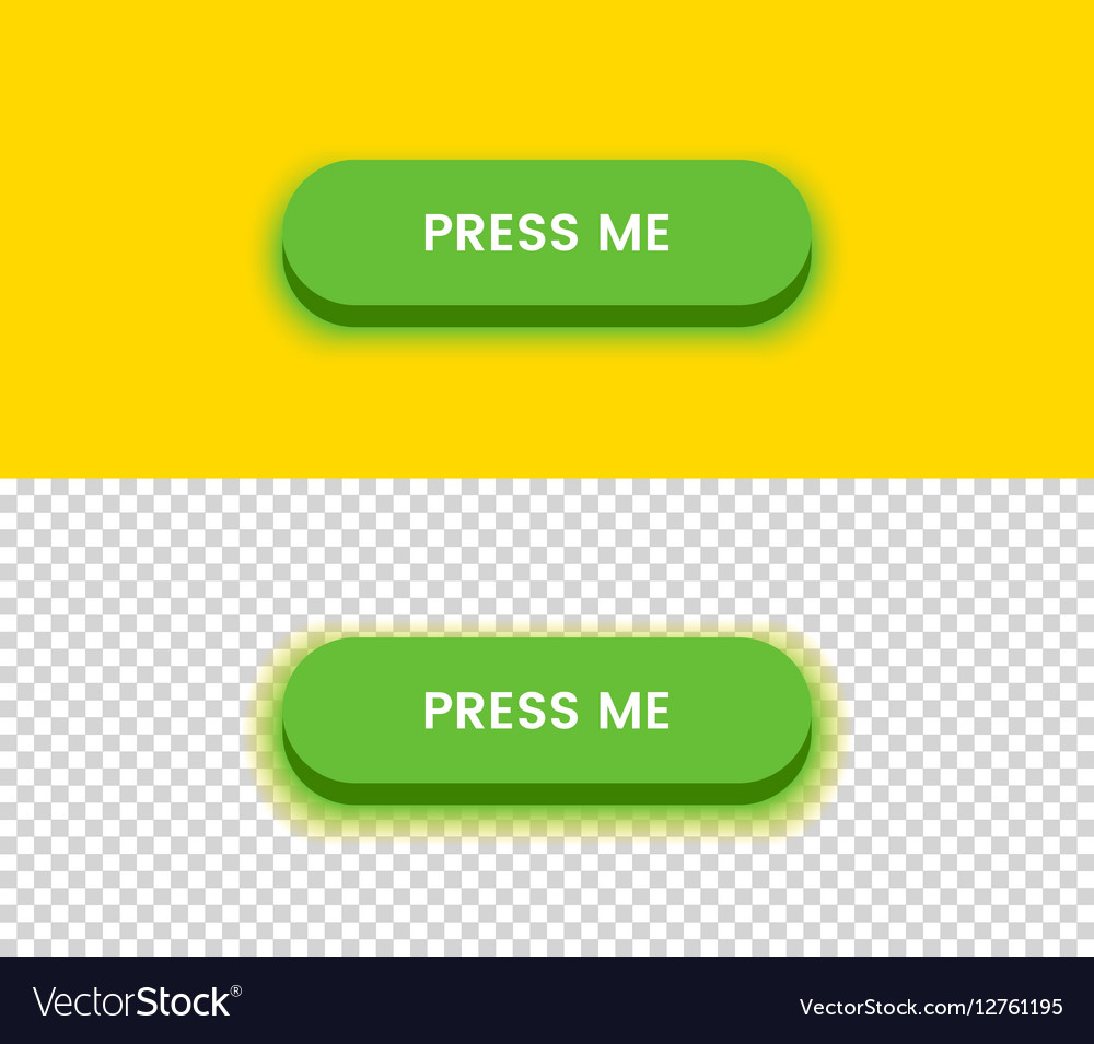 Simple green button Royalty Free Vector Image - VectorStock