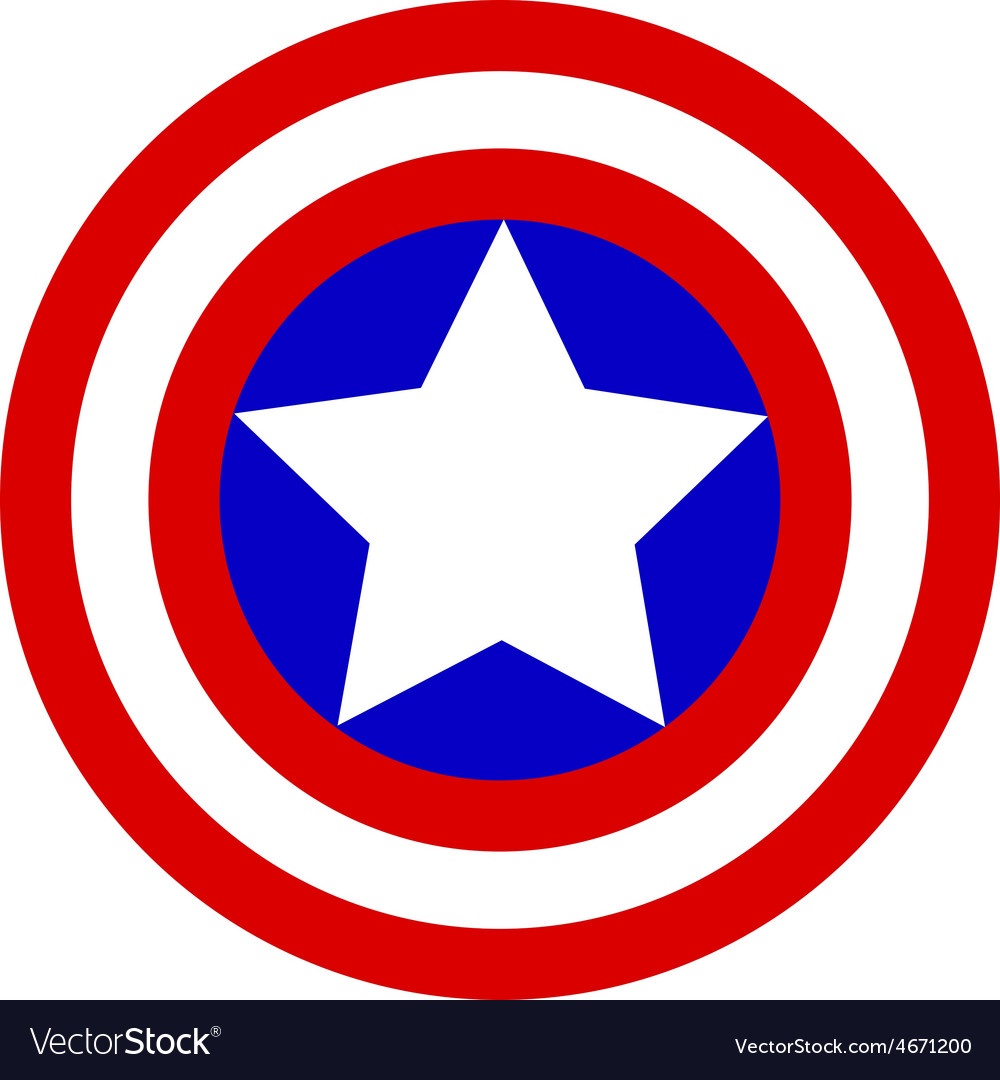 Captain america logo Royalty Free Vector Image