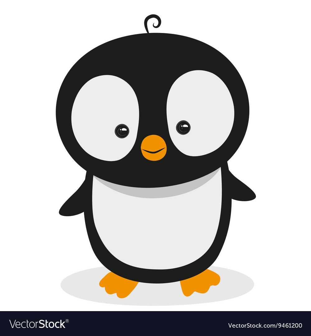 Cute cartoon penguin Royalty Free Vector Image