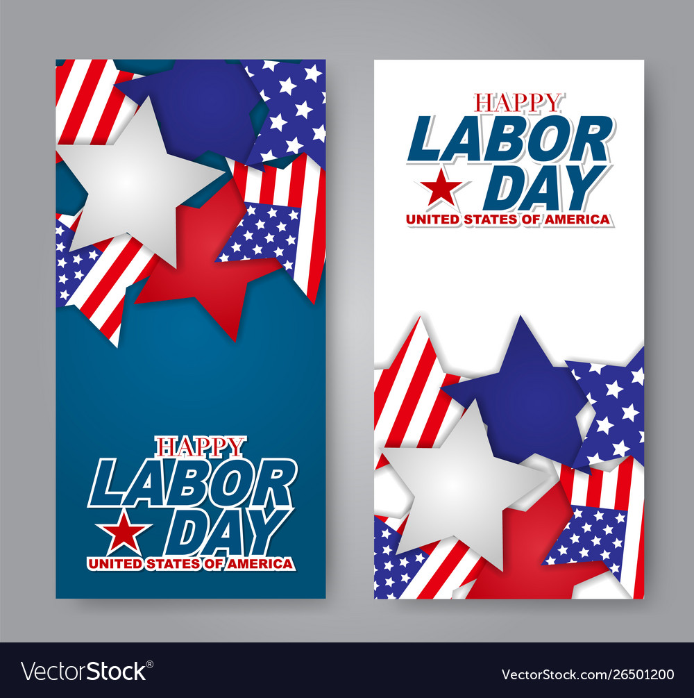 labor day flyer or poster set vertical banners picture day flyer