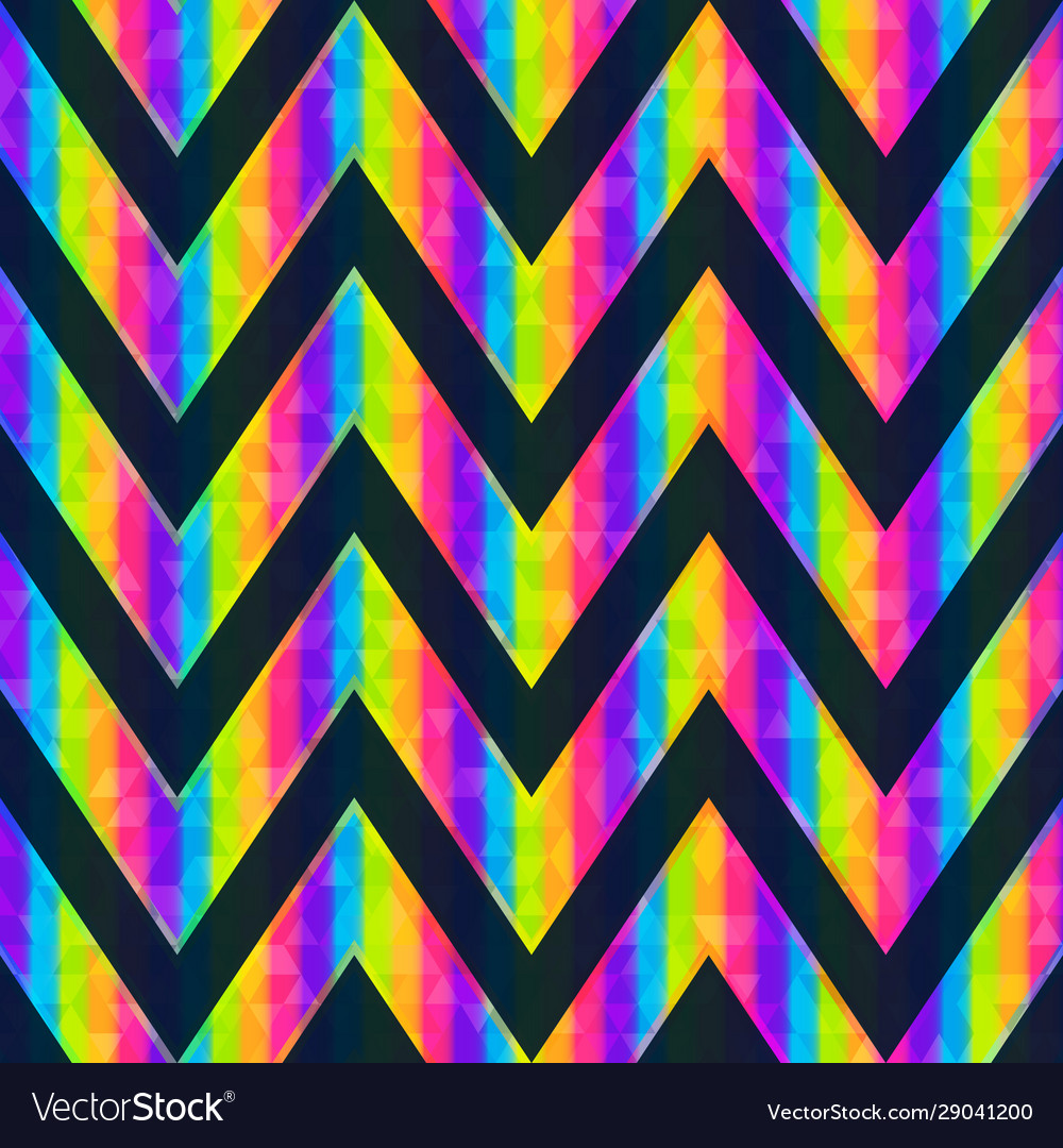 Rainbow zigzag seamless pattern Royalty Free Vector Image