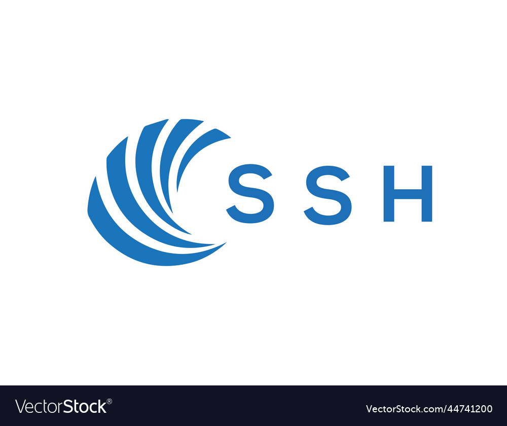 Ssh letter logo design on white background Vector Image