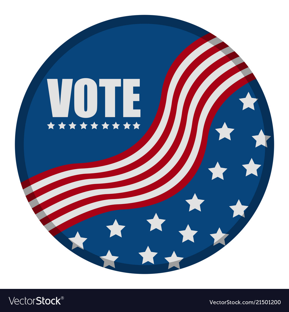 United states campaign button Royalty Free Vector Image