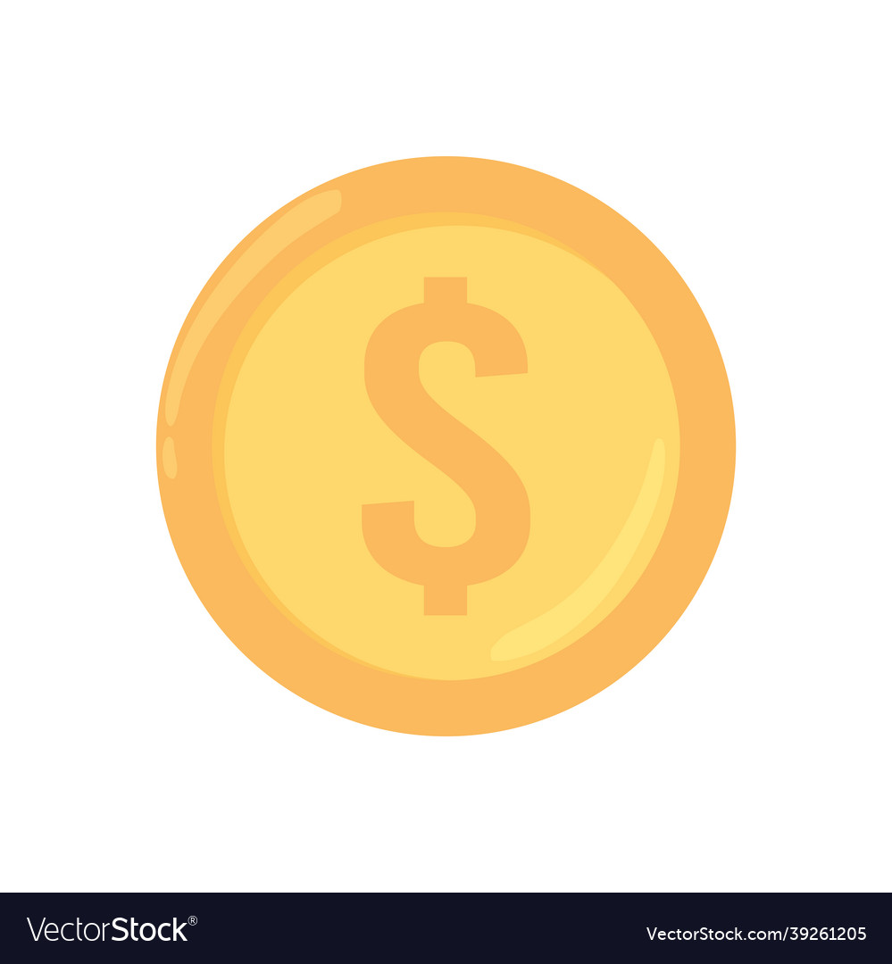 Coin money cash Royalty Free Vector Image - VectorStock