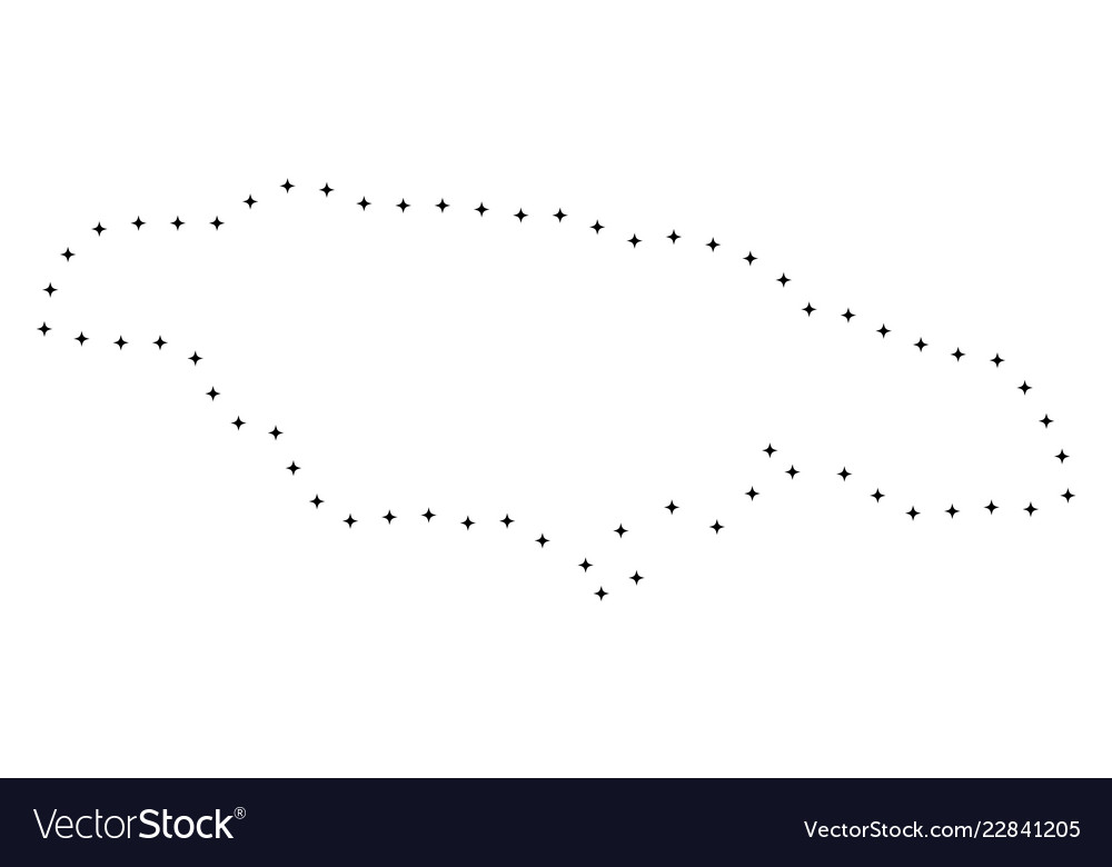 Dot Map Of Jamaica Dot Stroke Jamaica Map Royalty Free Vector Image