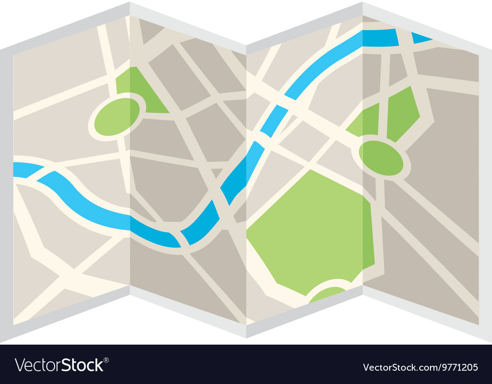 Paper map isolated icon design Royalty Free Vector Image