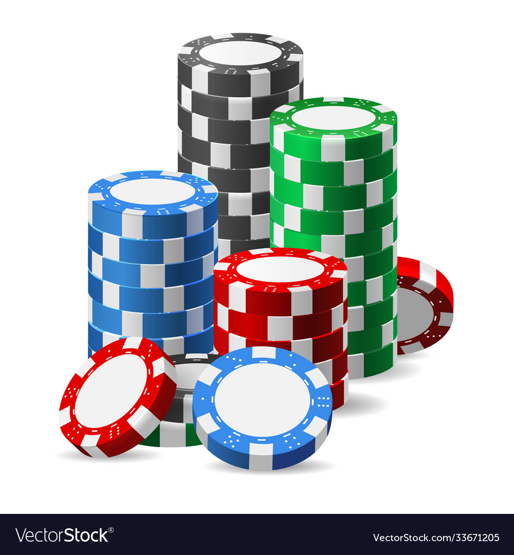 Stack casino chips vector image Stack casino chips