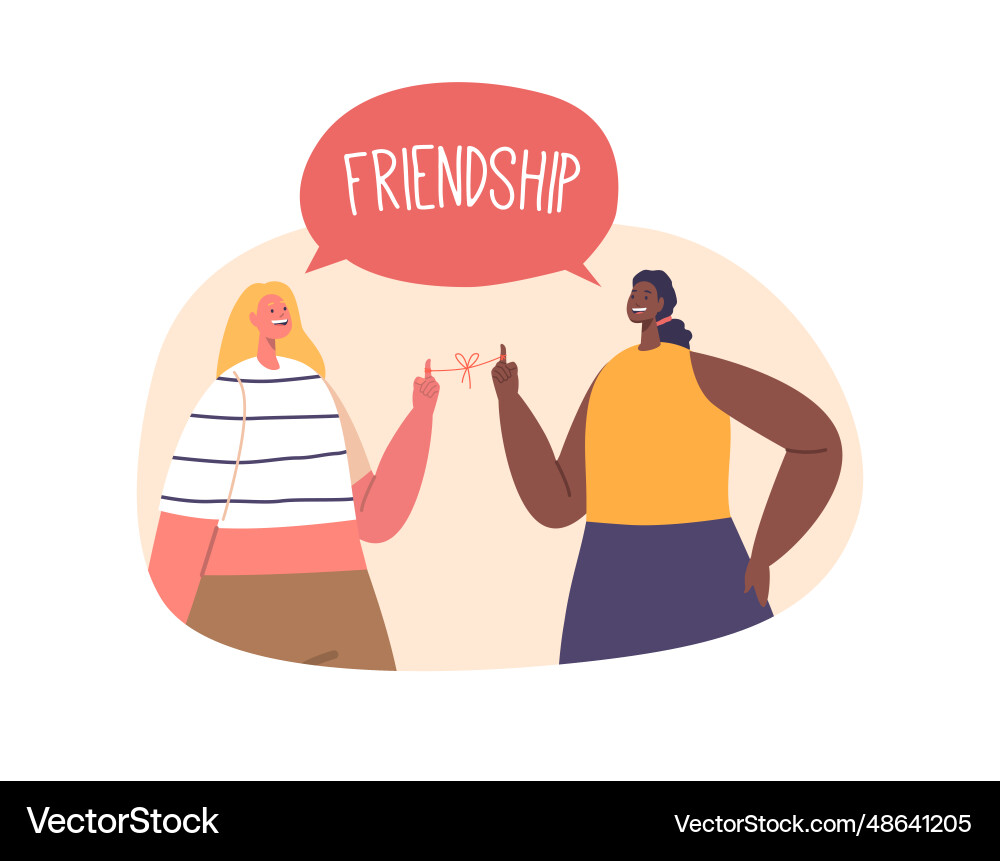 Women characters friendship forged through shared Vector Image