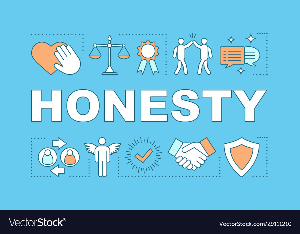 Honesty word concepts banner Royalty Free Vector Image