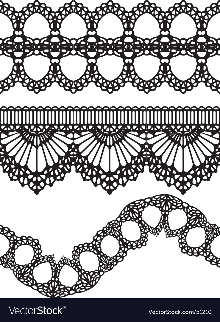 Embroidered lace design Royalty Free Vector Image