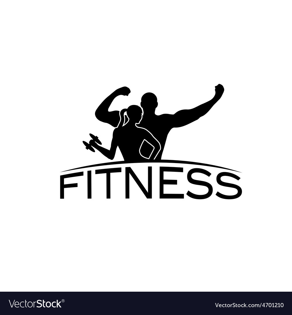 Man and woman of fitness silhouette character Vector Image