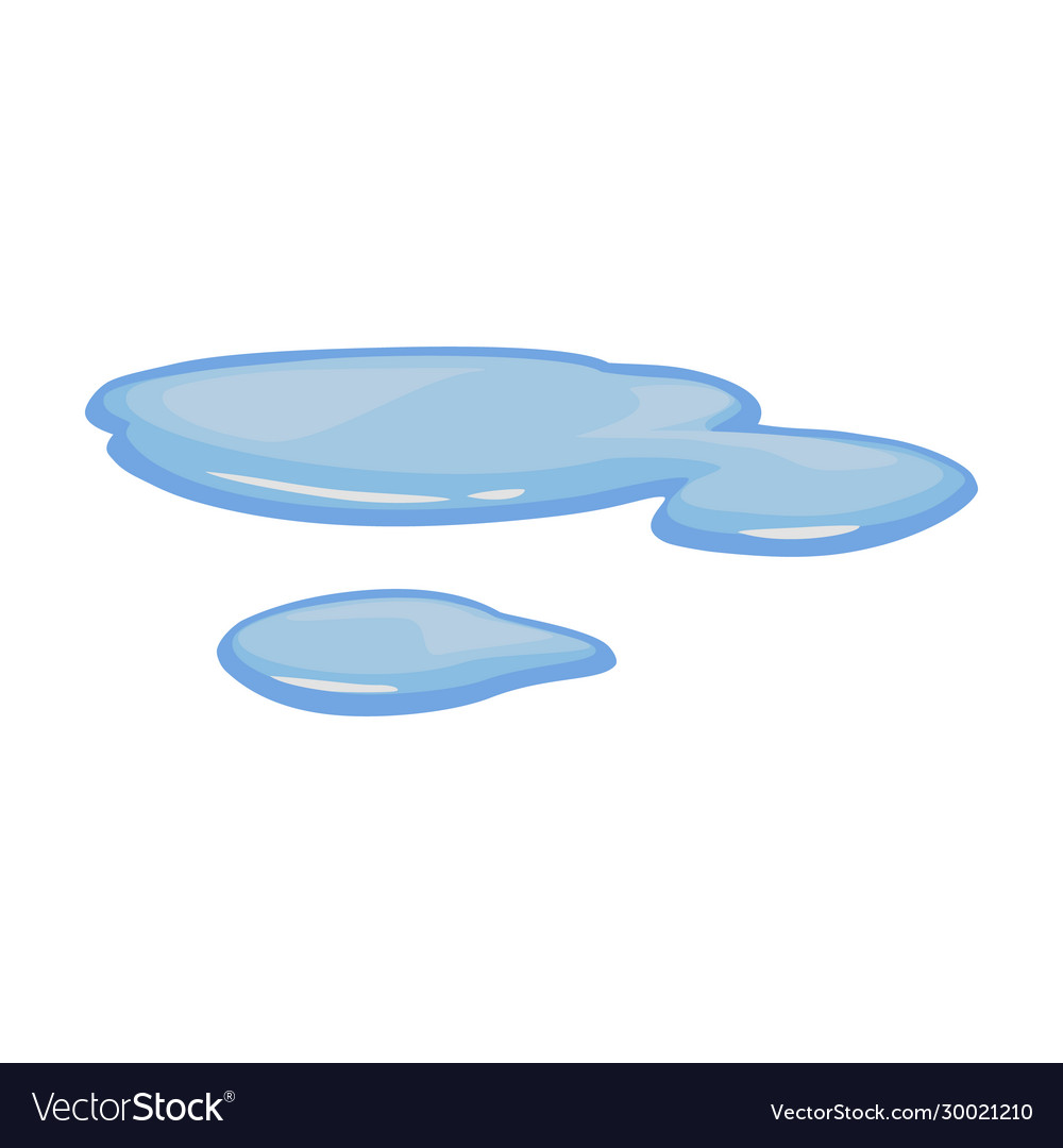 Water puddle iconcartoon icon Royalty Free Vector Image