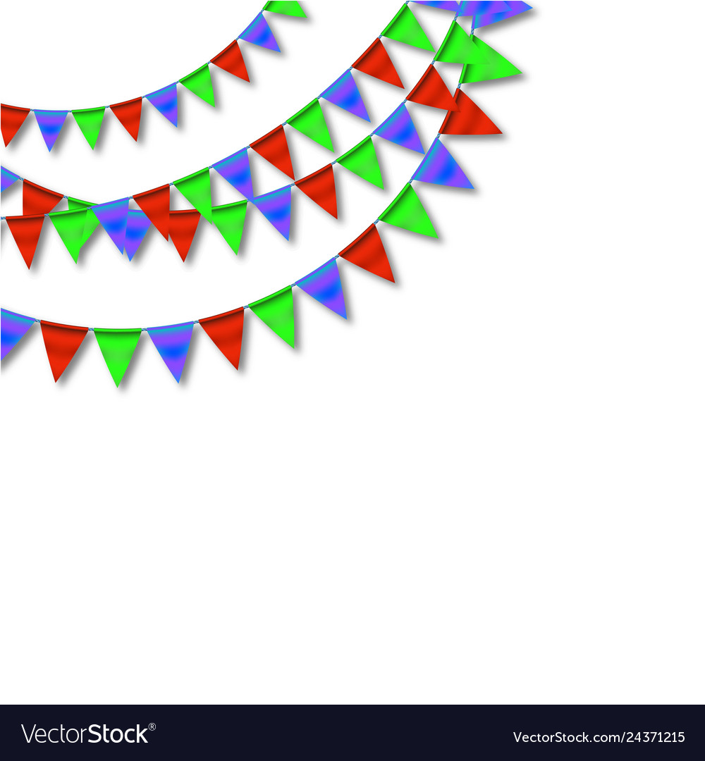 Bunting And Garlands For Birthday Card Royalty Free Vector