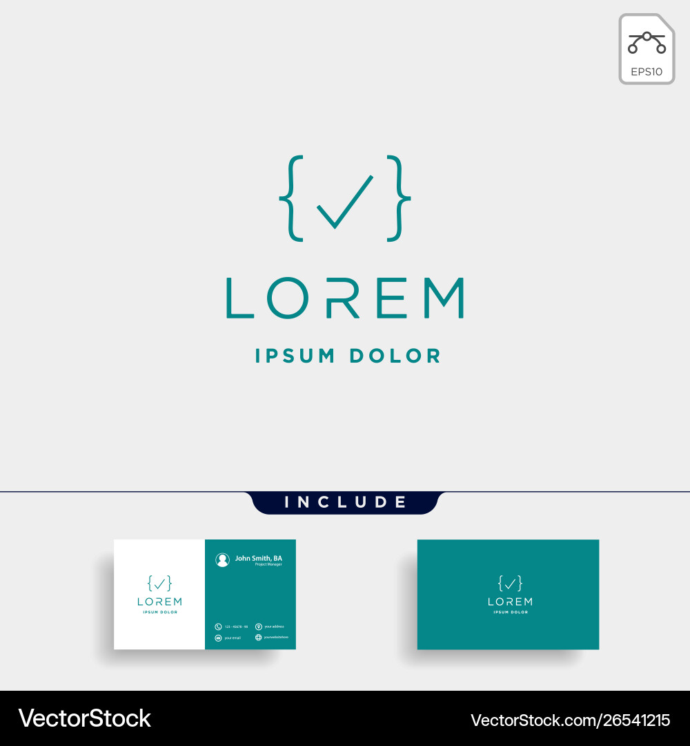 code check logo design simple approve coding vector image code check logo design simple approve coding vector image
