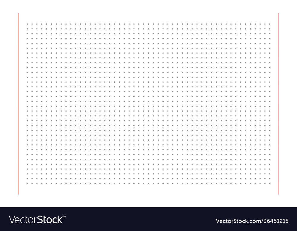 Grid paper dotted on white background Royalty Free Vector