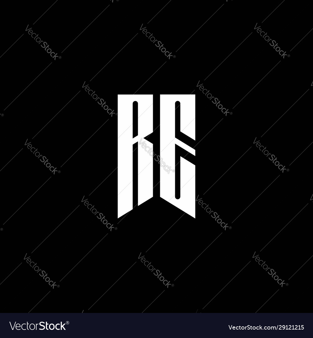 Re Logo Monogram With Emblem Style Isolated Vector Image