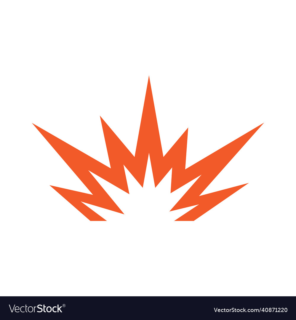 Explosion Icon Design Template Isolated Royalty Free Vector