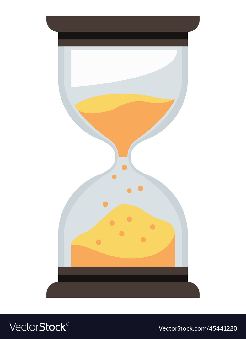 Hourglass sand timer Royalty Free Vector Image Hourglass sand timer Royalty Free Vector Image