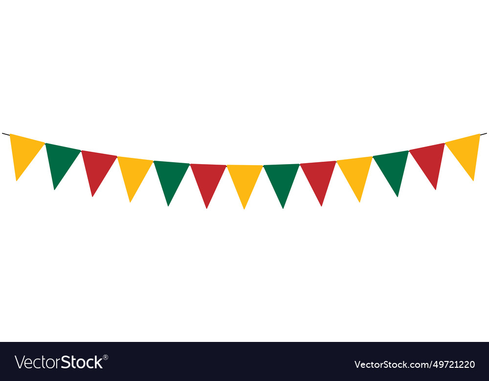 Lithuania flag colors garland Royalty Free Vector Image