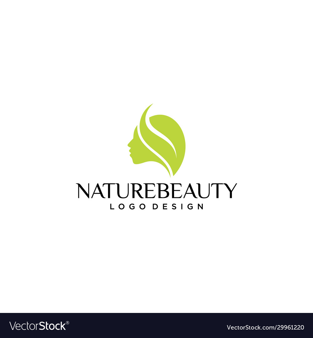 Natural beauty logo Royalty Free Vector Image - VectorStock