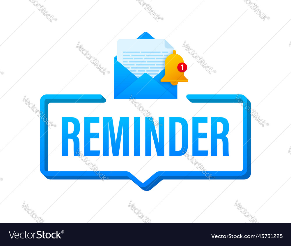 Template with reminder calendar deadline alert Vector Image