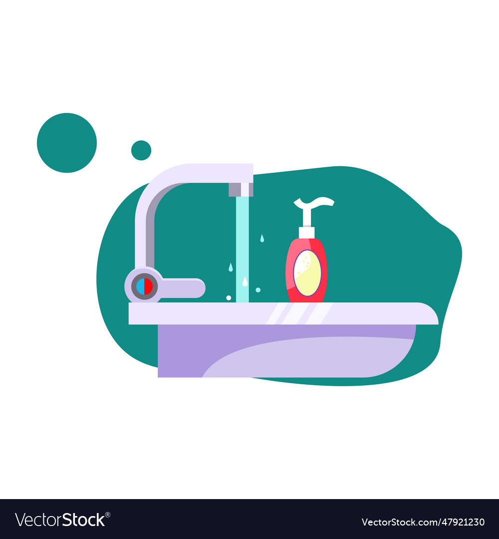 Bathroom sink Royalty Free Vector Image - VectorStock