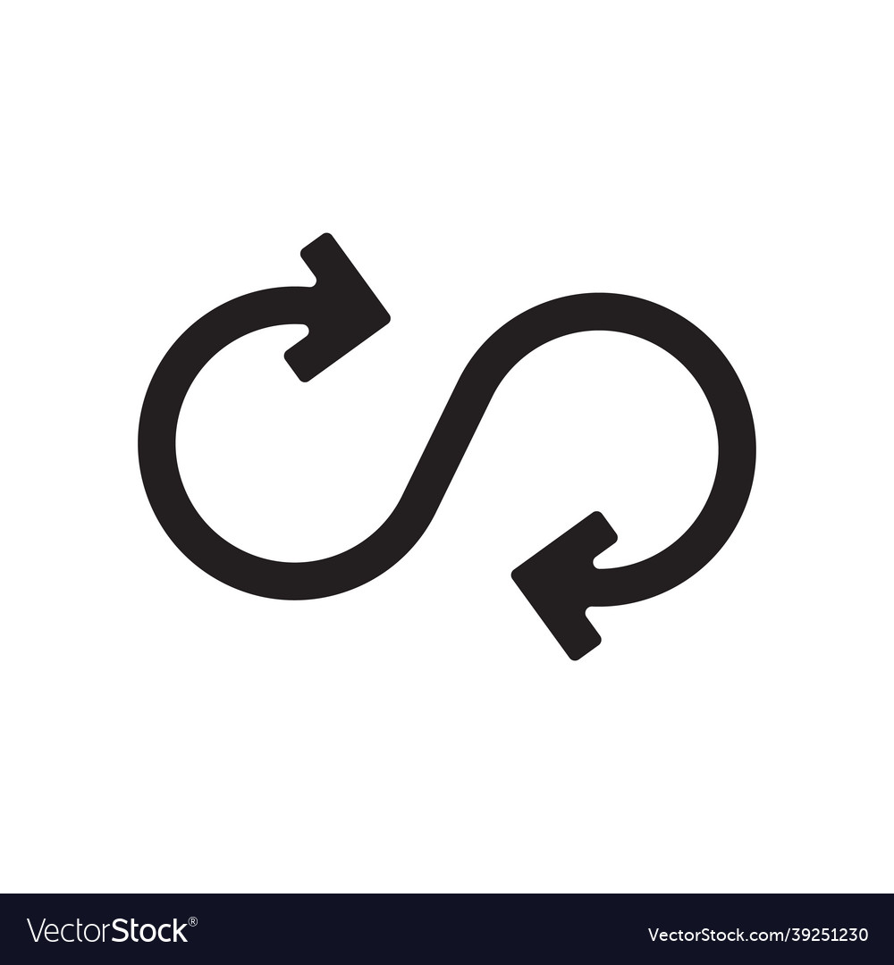 Infinity icon unlimited sign and symbol on white Vector Image