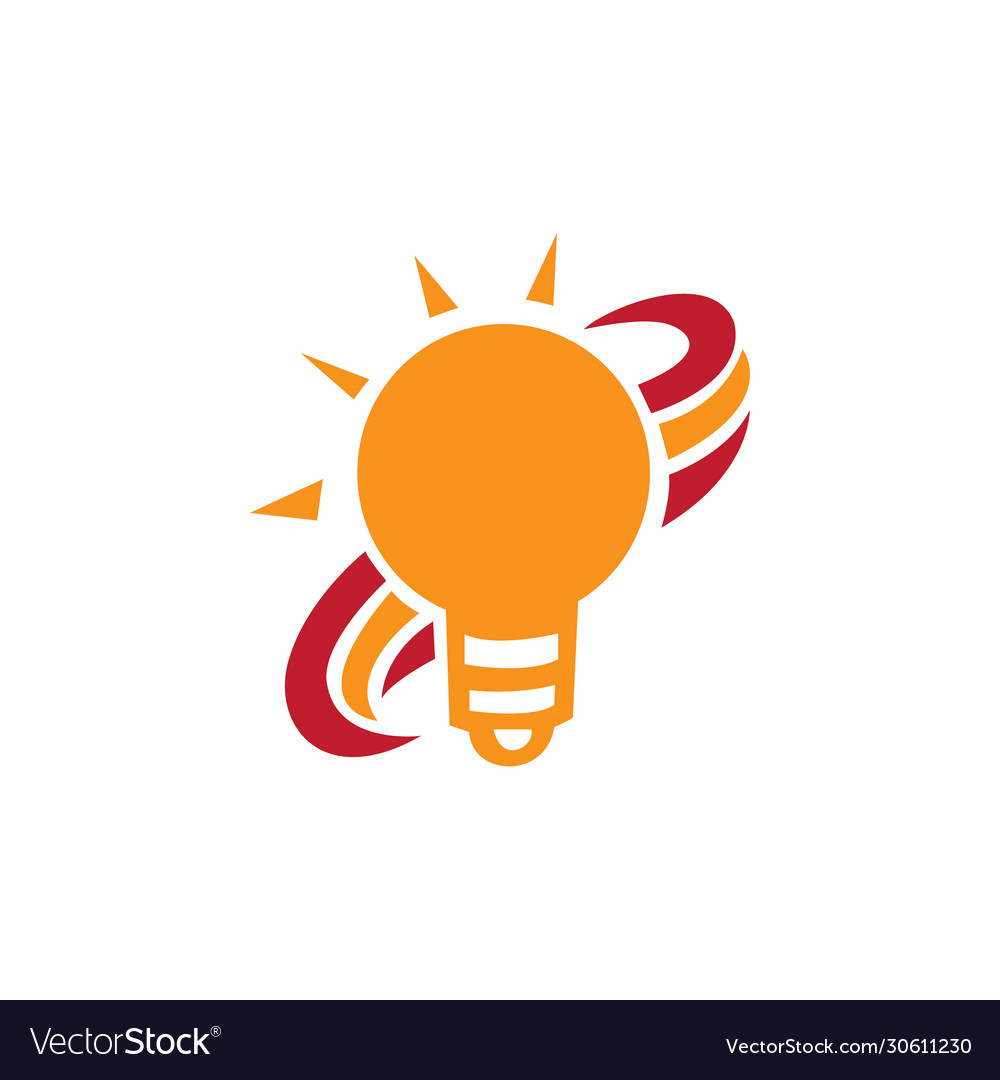 Llightbulb idea logo concept Royalty Free Vector Image