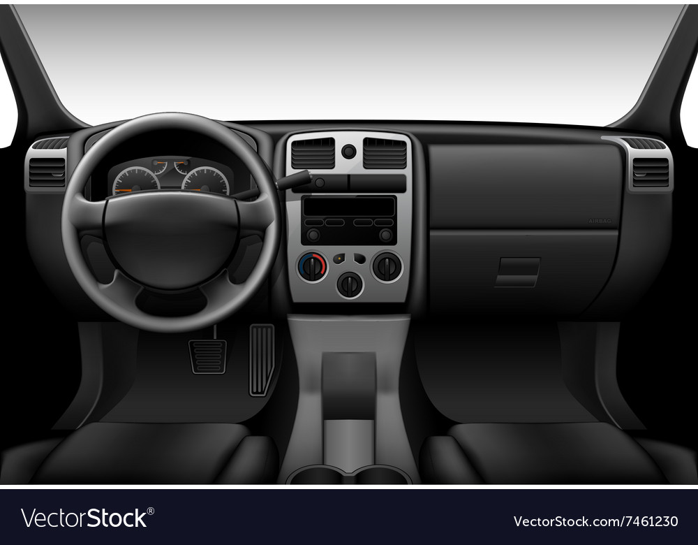 Modern car interior Royalty Free Vector Image - VectorStock