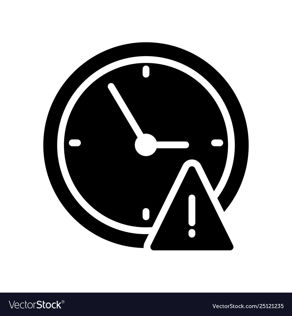 Clock error Royalty Free Vector Image VectorStock