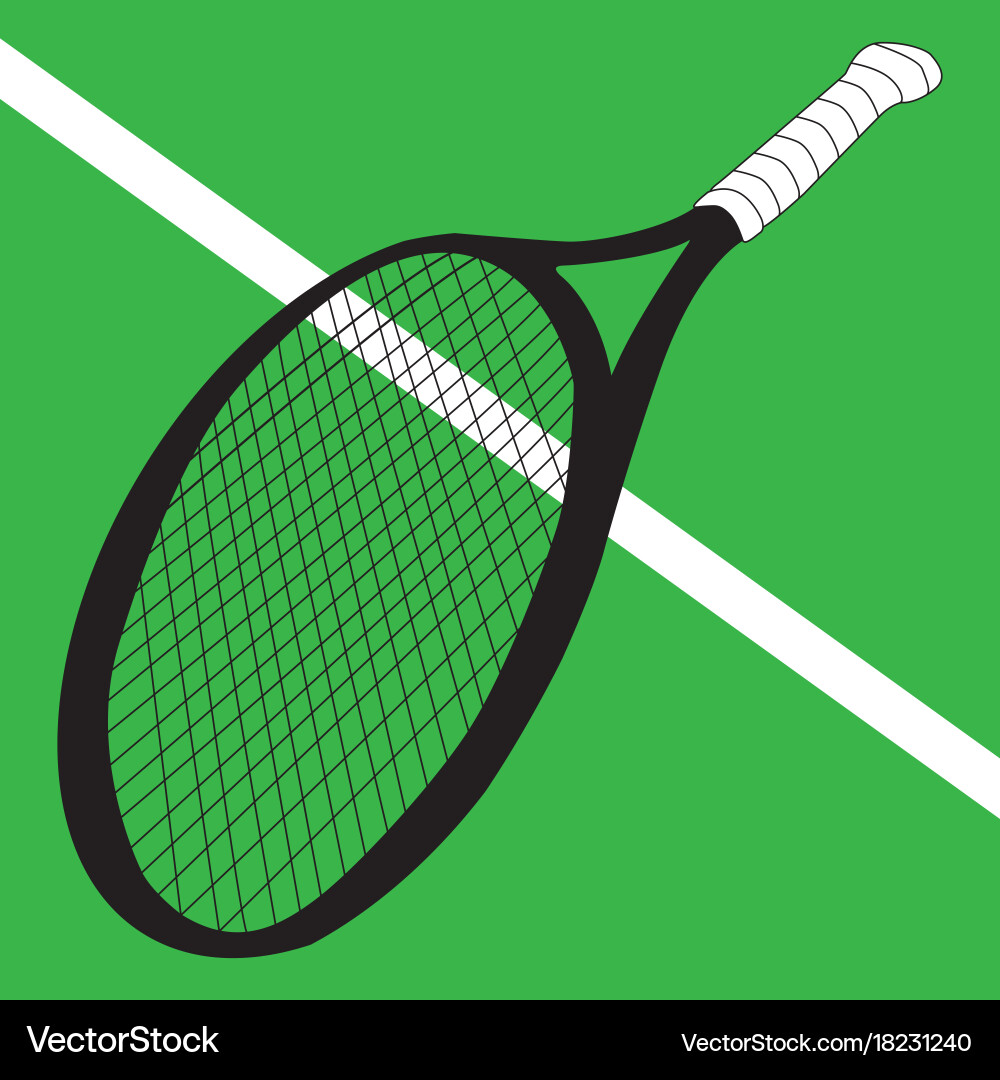 Image of a tennis racket Royalty Free Vector Image