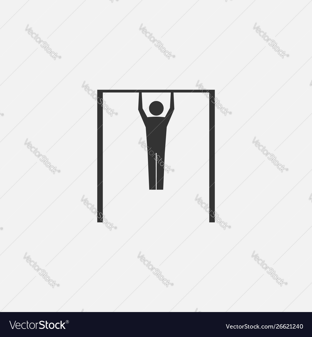 Man doing pull ups Royalty Free Vector Image - VectorStock