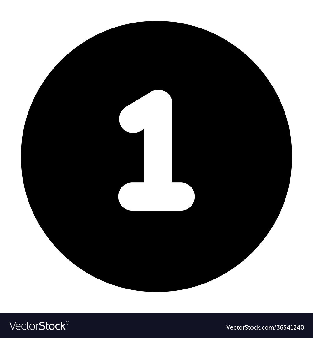 Number One Royalty Free Vector Image - Vectorstock