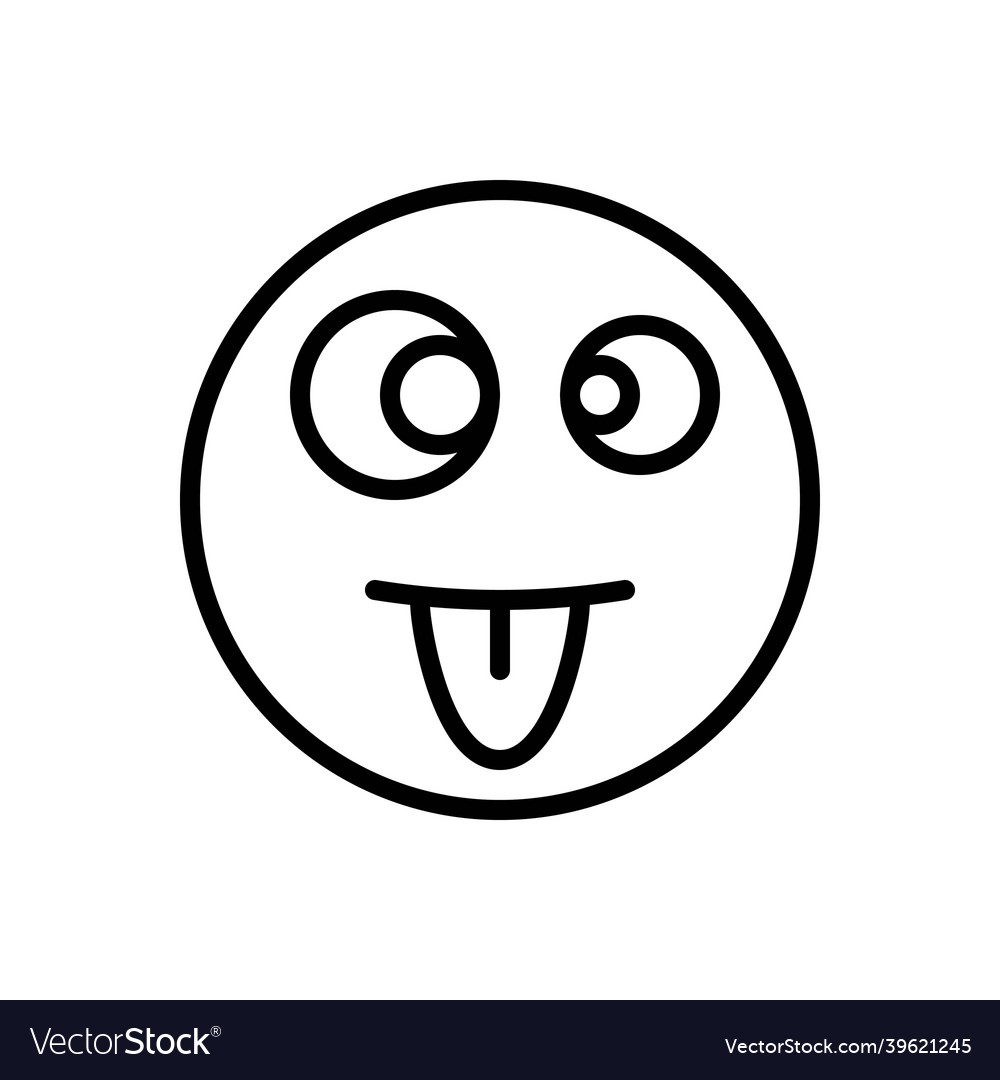 Crazy emoji Royalty Free Vector Image - VectorStock